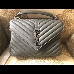 ysl college medium grey